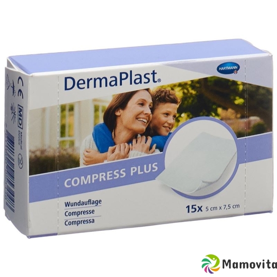 Dermaplast Compress Plus 5x7.5cm 15 Pieces buy online