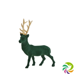 Herboristeria decorative figure 21cm deer green-gold