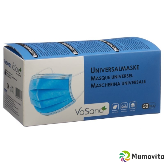 Vasano Universalmaske 3-sch D/f/i Latexfrei 50 Stück buy online