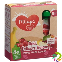 Milupa Pouch Apfel Erdbeere Banane ab dem 4. Monat 4x 90g