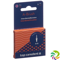 Top Caredent A-brush 10 Idbh-p Pink Konisch 5 Stück