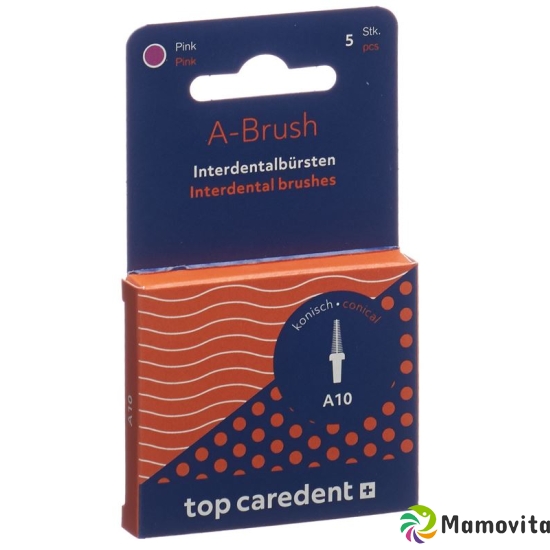 Top Caredent A-brush 10 Idbh-p Pink Konisch 5 Stück buy online