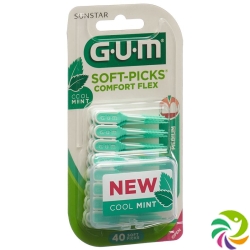 Gum Sunstar Soft Picks Comfort Flex Regular Mint 40 pieces