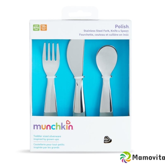 Munchkin Polish Set Of Stainless Steel Cutlery 3 Pieces buy online