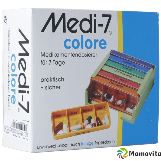 Sahag Medi-7 Medidosierer 7 Tage 4 Faecher Bunt D buy online