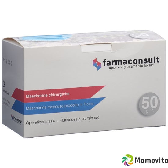 Farmaconsult Einweg-Medizinmaske Typ Iir Bl 50 Stück buy online