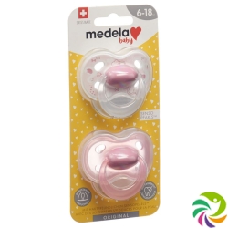 Medela Baby Dummy Original 6-18 Girl 2 pieces