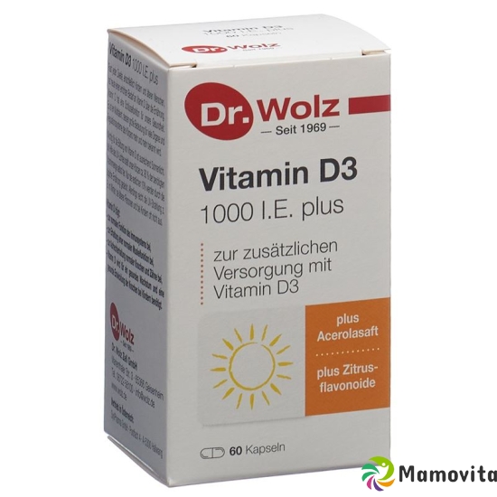 Dr. Wolz Vitamin D3 1000 I.e. Plus Kapseln 60 Stück buy online