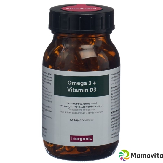 Biorganic Omega-3 Vitamin D3 Kapseln D/f 100 Stück buy online