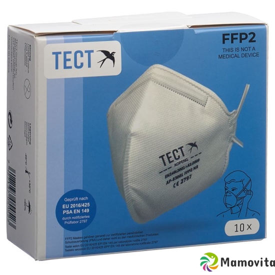 Tect Folding mask without valve 10 pieces buy online