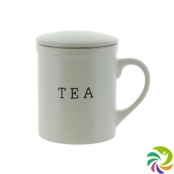 Herboristeria tea cup Tea White with strainer