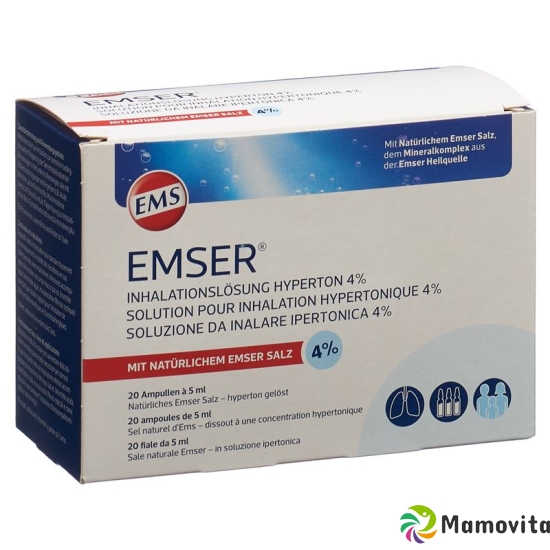 Emser Inhalationslösung 4% Hyperton 20 Stück buy online