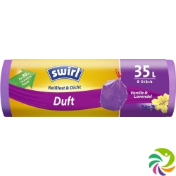 Swirl Duft-Müllbeutel 35L Lav-Vanil Zugband 9 Stück