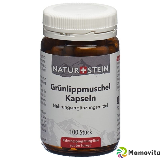 Naturstein Grünlippmuschel Kapseln Glasflasche 100 Stück buy online