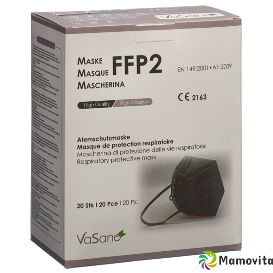 Vasano Maske Ffp2 Grau Versiegelt D/f/i 20 Stück buy online