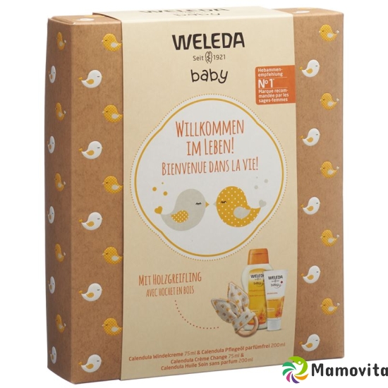 Weleda gift set baby care wooden grasping toy buy online