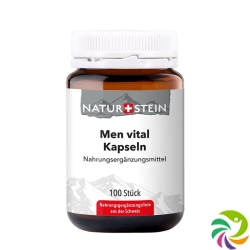 Naturstein Men Vital Kapseln Glasflasche 100 Stück