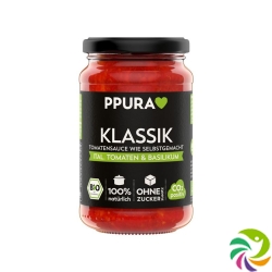 Ppura Sugo Klassik Tomanten & Basilikum Bio 340g