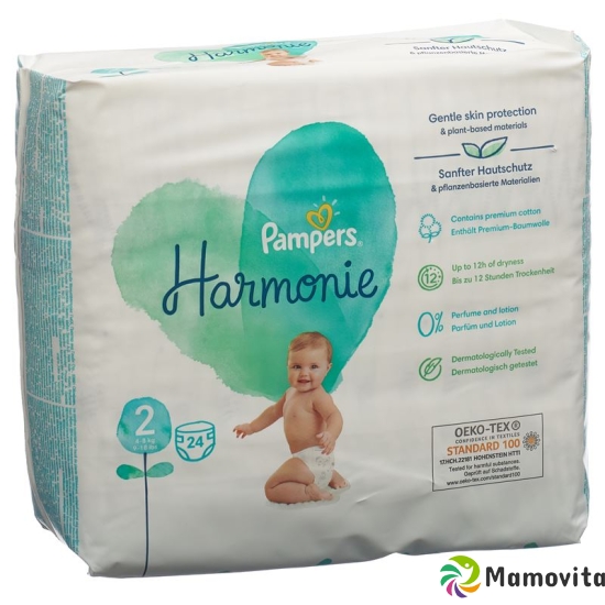 Pampers Harmonie Grösse 2 4-8kg Mini Tragep 24 Stück buy online