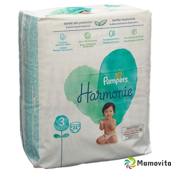 Pampers Harmonie Grösse 3 6-10kg Midi Tragep 22 Stück buy online