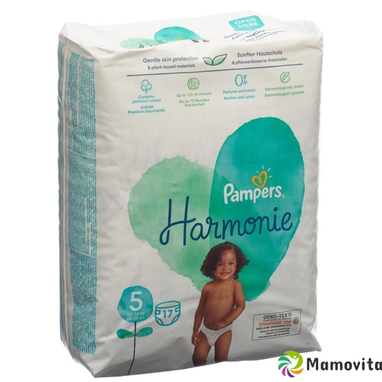 Pampers Harmonie Grösse 5 11+kg Junior Tragep 17 Stück buy online