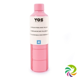 Yos Bottle Tagesdispenser 375ml mit 4faechern Pink