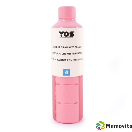 Yos Bottle Tagesdispenser 375ml mit 4faechern Pink buy online