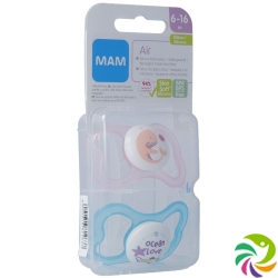 Mam Air Nuggi Sili 6-16m Girl 2 Stück