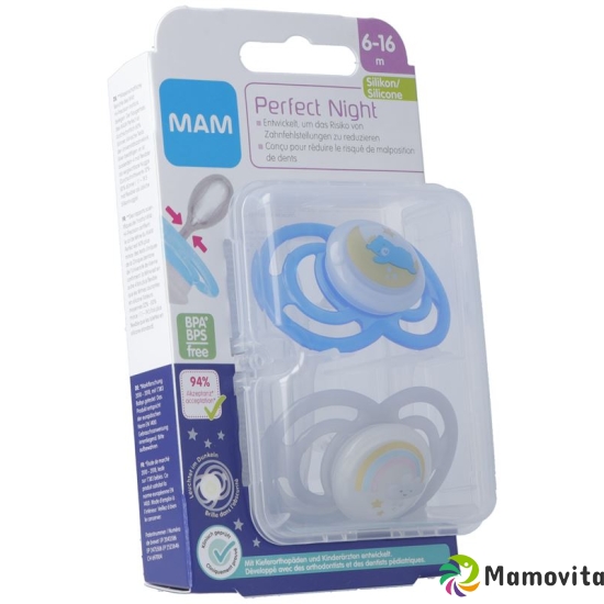 Mam Perfect Night Nuggi Sili 6-16m Boy 2 Stück buy online