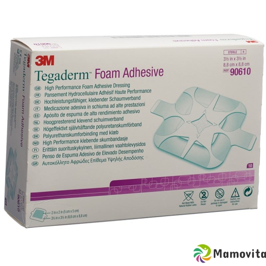 3M Tegaderm Foam Schaumkompr 5x5cm Adhesive 10 Stück buy online