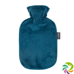 Fashy hot water bottle 2L fleece cover Petrol Therm