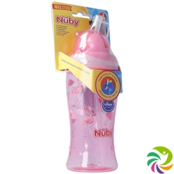 Nuby Flip-it Trinkhalmbecher Tritan 360ml Pink