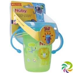 Nuby Trinktasse 360? Wonder Cup 240ml M Griff Grue