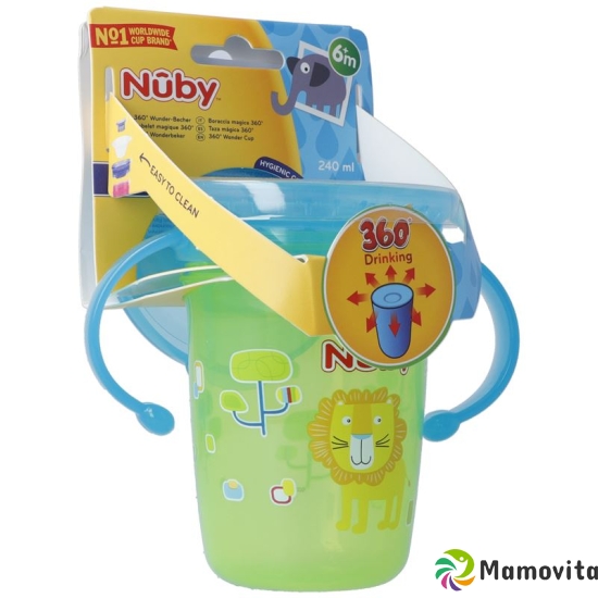 Nuby Trinktasse 360? Wonder Cup 240ml M Griff Grue buy online