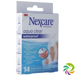 3M Nexcare Aqua Clear Waterproof 3 Groes Ass 14 Stück