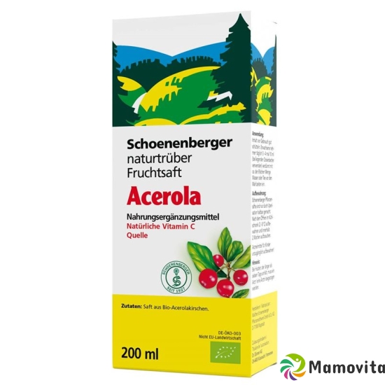 Schönenberger Acerola Nature Fruit Juice Organic 200ml buy online