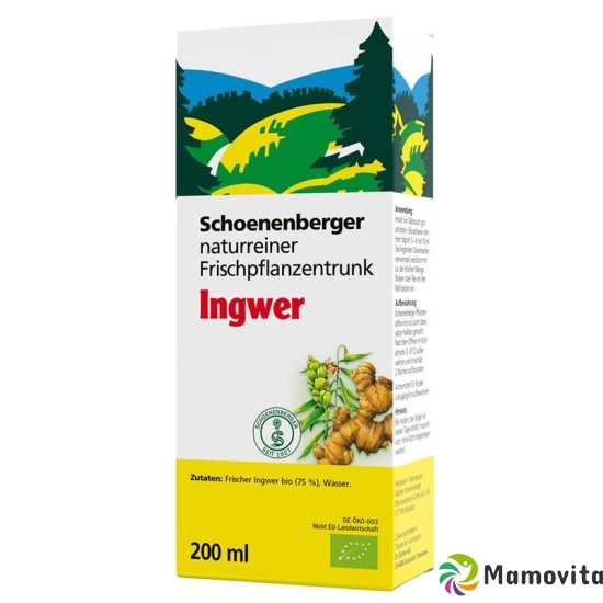 Schönenberger Ginger Fresh Plant Juice Organic 200ml buy online