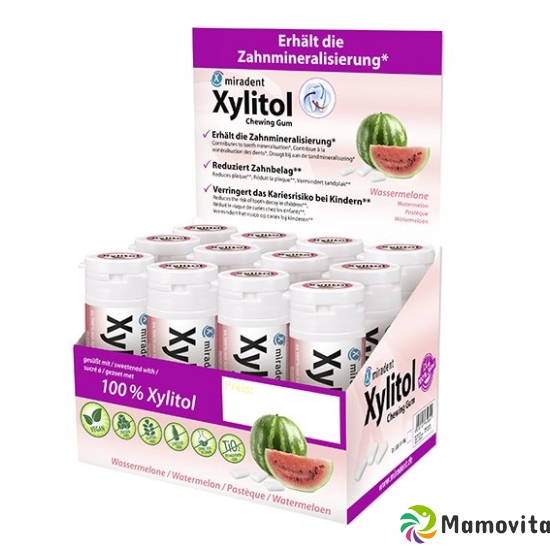 Miradent Xylitol Chewing Gum Disp Watermel 12x30pcs buy online