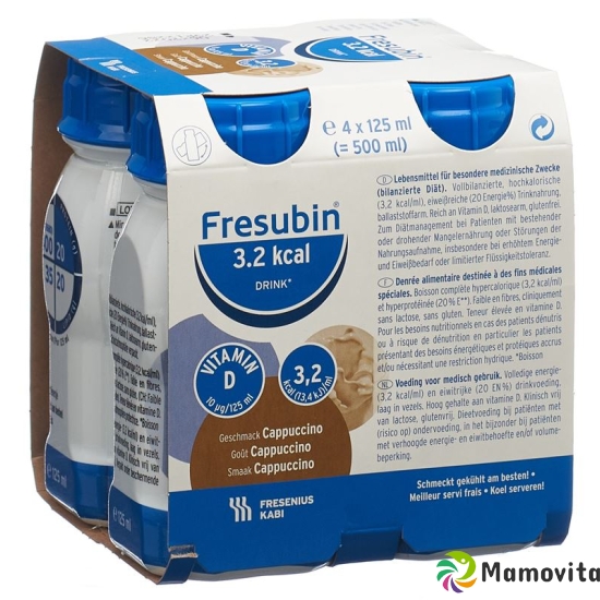 Fresubin 3.2 Kcal Drink Cappuccino 4x 125ml buy online