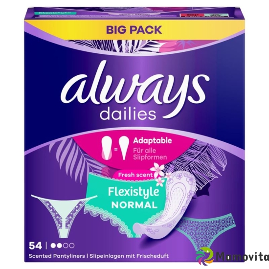 Always Panty liner Flexistyle Normal Fresh Bigpack 54 pieces buy online