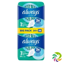 Always Ultra Binde Normal with wings Bigpack 26 pieces