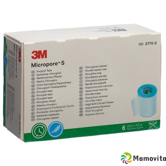 3M Micropore S Silikonrollenpf 5cmx5m (neu) 6 Stück buy online