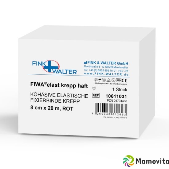 Fiwa Elastisch Fixierbinden Krepp Haft 8cmx20m Rot buy online