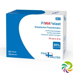 Fiwa Elastisch Fixierbinden 10cmx4m Rolle 20 Stück