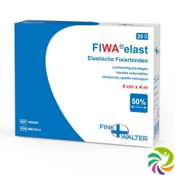 Fiwa Elastisch Fixierbinden 4cmx4m Rolle 20 Stück