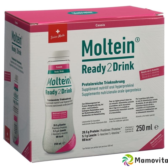 Moltein Ready2drink Cassis 6 Flasche 250ml buy online