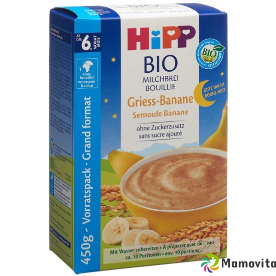 Hipp Gute Nacht Bio Milchbr Griess Ban (neu) 450g buy online