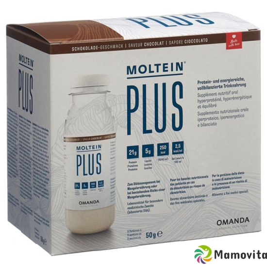 Moltein Plus 2.5 Schokolade 6 Flasche 50g buy online