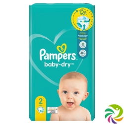 Pampers Baby Dry Grösse 2 4-8kg Mini Sparpack 62 Stück