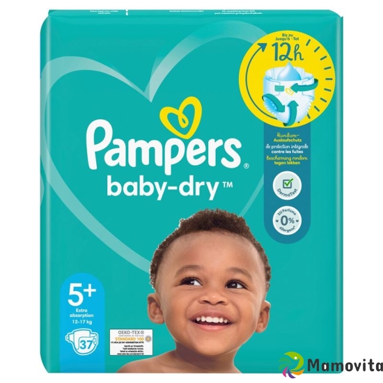 Pampers Baby Dry Grösse 5+ 12-17kg Jun Pl Sparpa 37 Stück buy online